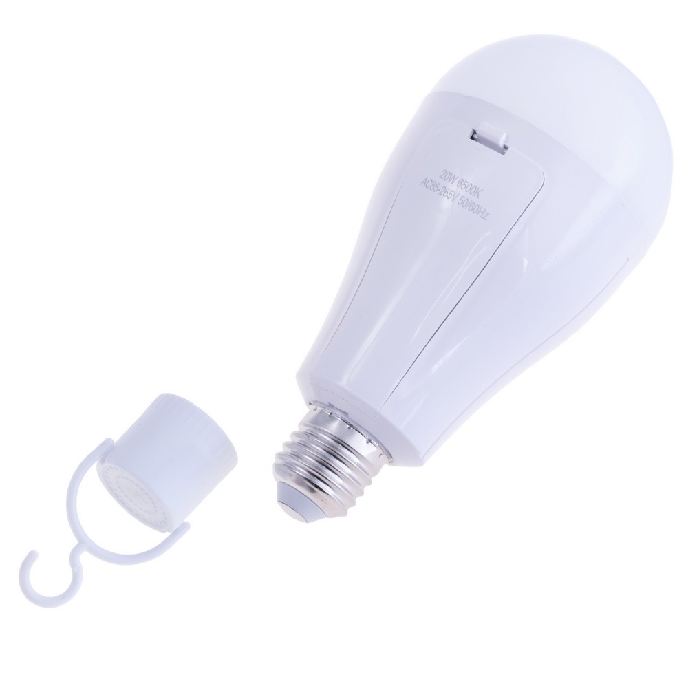 Лампа з акумулятором Y3920 - 20W, 2x18650, E27, з гачком, Лампа з акумулятором Y3920 - 20W, 2x18650, E27, з гачком,