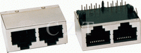 Розетки YH-59-02 5921-S-B 2x8P8C здвоєні Розетки YH-59-02 5921-S-B 2x8P8C здвоєні