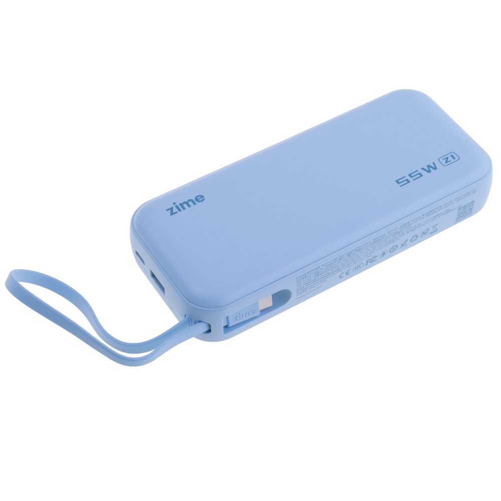 Power Bank Z1 20000mAh 74Wh, 12000mAh @ 5V/3A 55W max Blue, zime Power Bank Z1 20000mAh 74Wh, 12000mAh @ 5V/3A 55W max Blue, zime