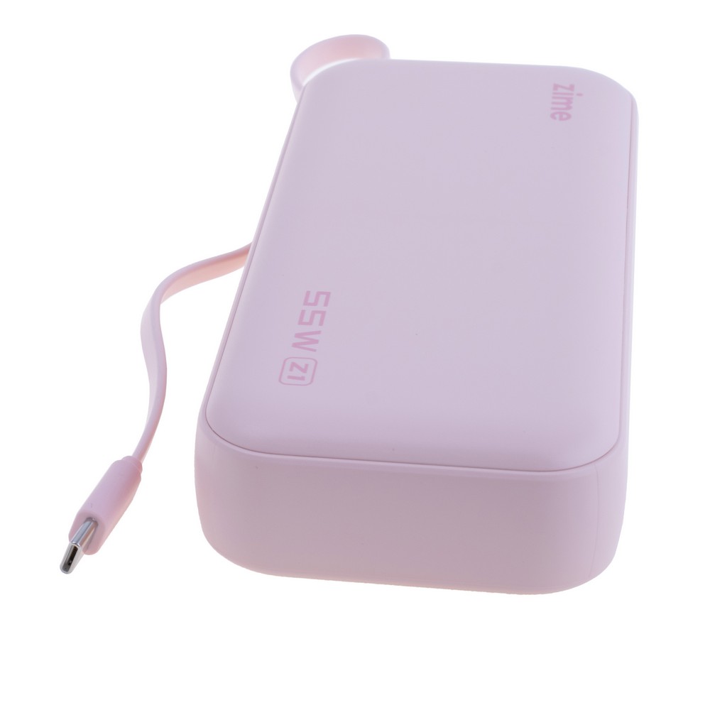 Power Bank Z1 20000mAh 74Wh, 12000mAh @ 5V/3A 55W max Pink, zime