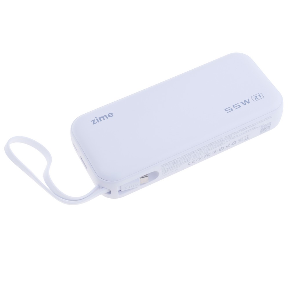 Power Bank Z1 20000mAh 74Wh, 12000mAh @ 5V/3A 55W max White, zime Power Bank Z1 20000mAh 74Wh, 12000mAh @ 5V/3A 55W max White, zime