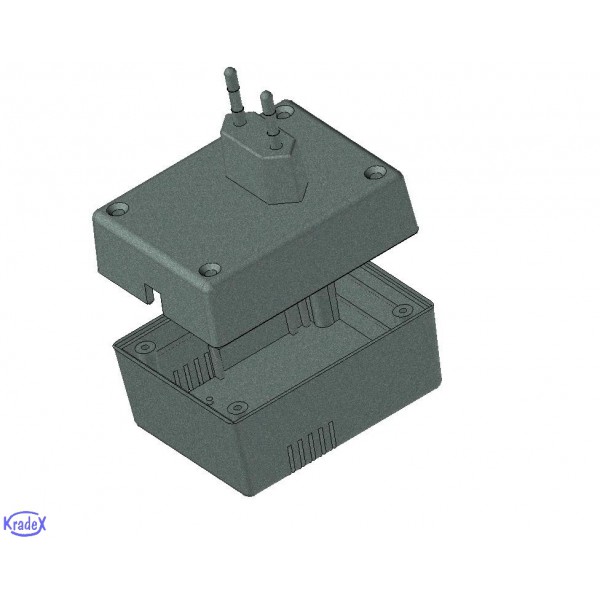 Z21 PS (Kradex) корпус, чорний, 55x64x82мм, комплект