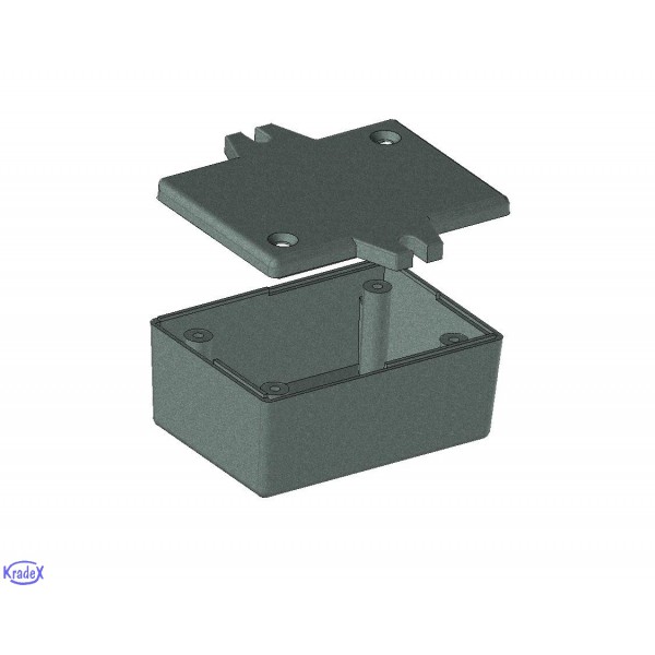 Z24U PS (Kradex) корпус, чорний, 30х48х66мм, комплект (Z-24U/B)