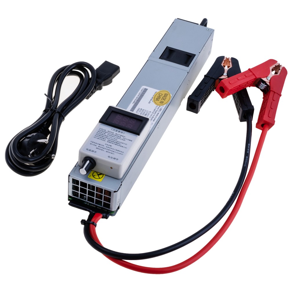 Зарядний пристрій CC/CV 12V, 50A, 8AWG, 40cm, крокодил. Зарядний пристрій CC/CV 12V, 50A, 8AWG, 40cm, крокодил.