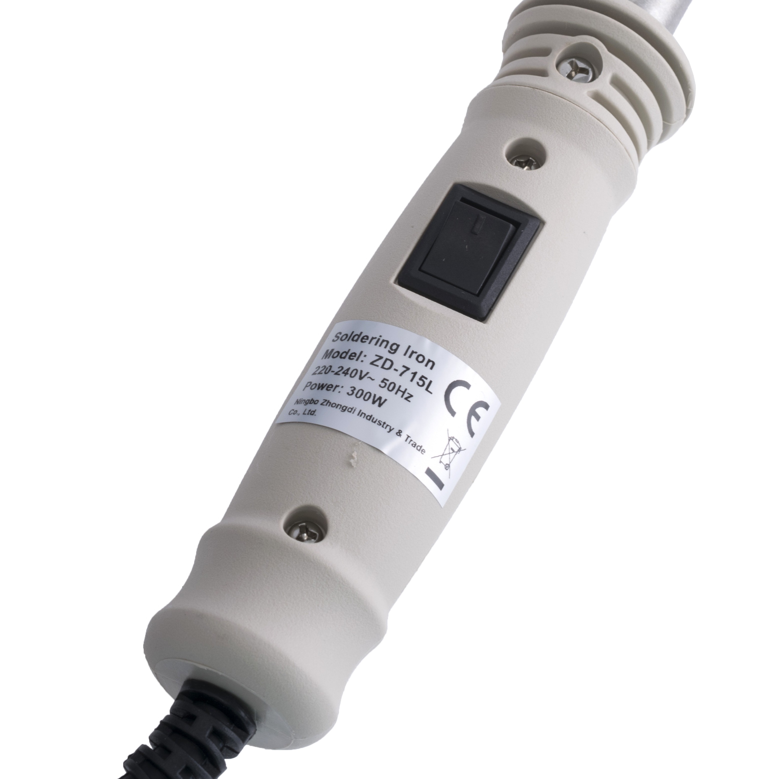 Паяльник з кнопкою ZD-715L, 300 W, 220 V, євровилка