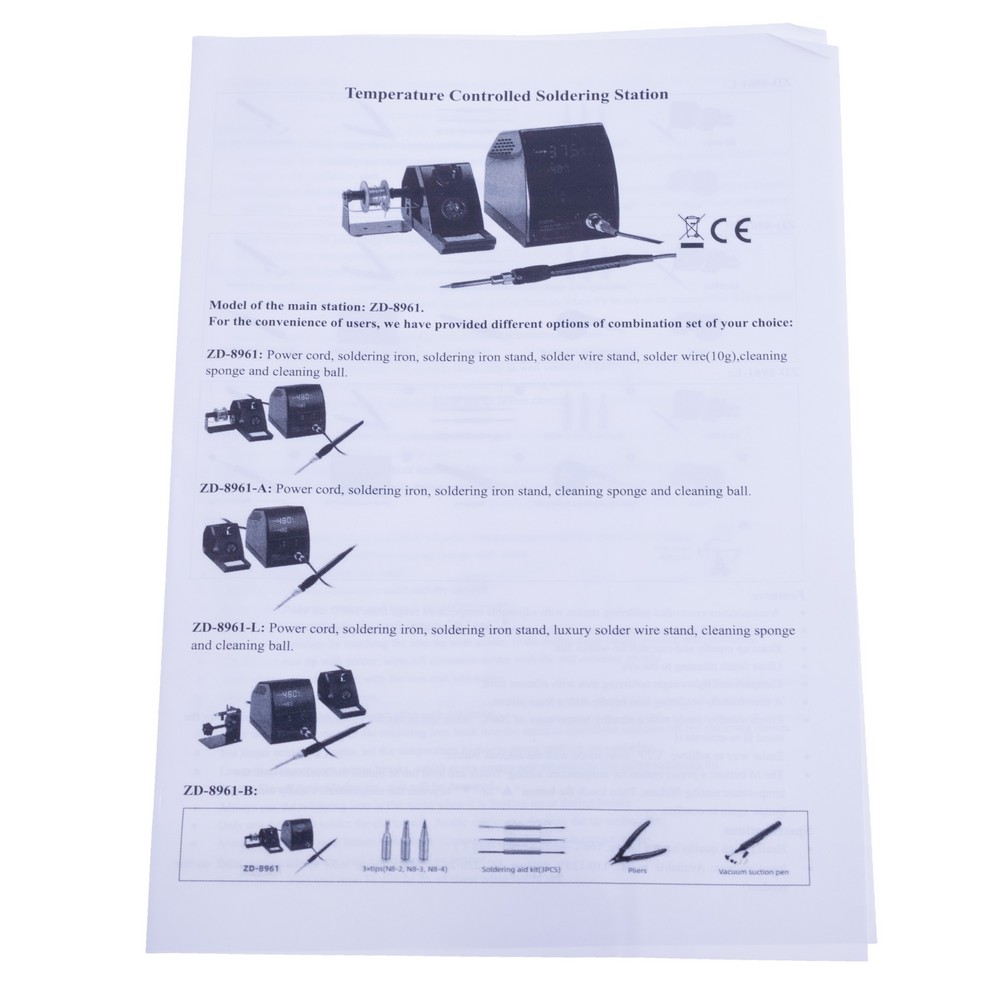 Набір паяльна станція, ZD-8961-E Набір паяльна станція, ZD-8961-E