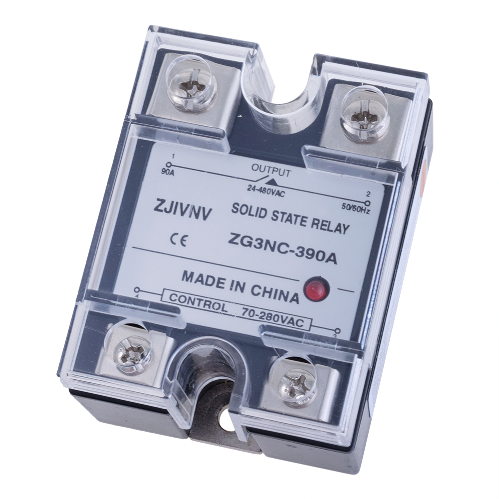 Реле твердотільне ZG3NC-390A однофазне 90-250VAC (25mA) / 90-480VAC (90A)