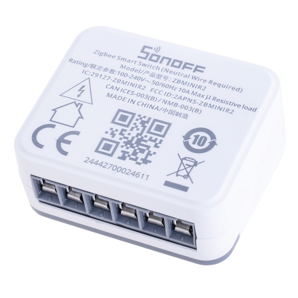 Компактний одноканальний Zigbee 3.0 перемикач, ZBMINIR2 Switch (6920075743142 – Sonoff)