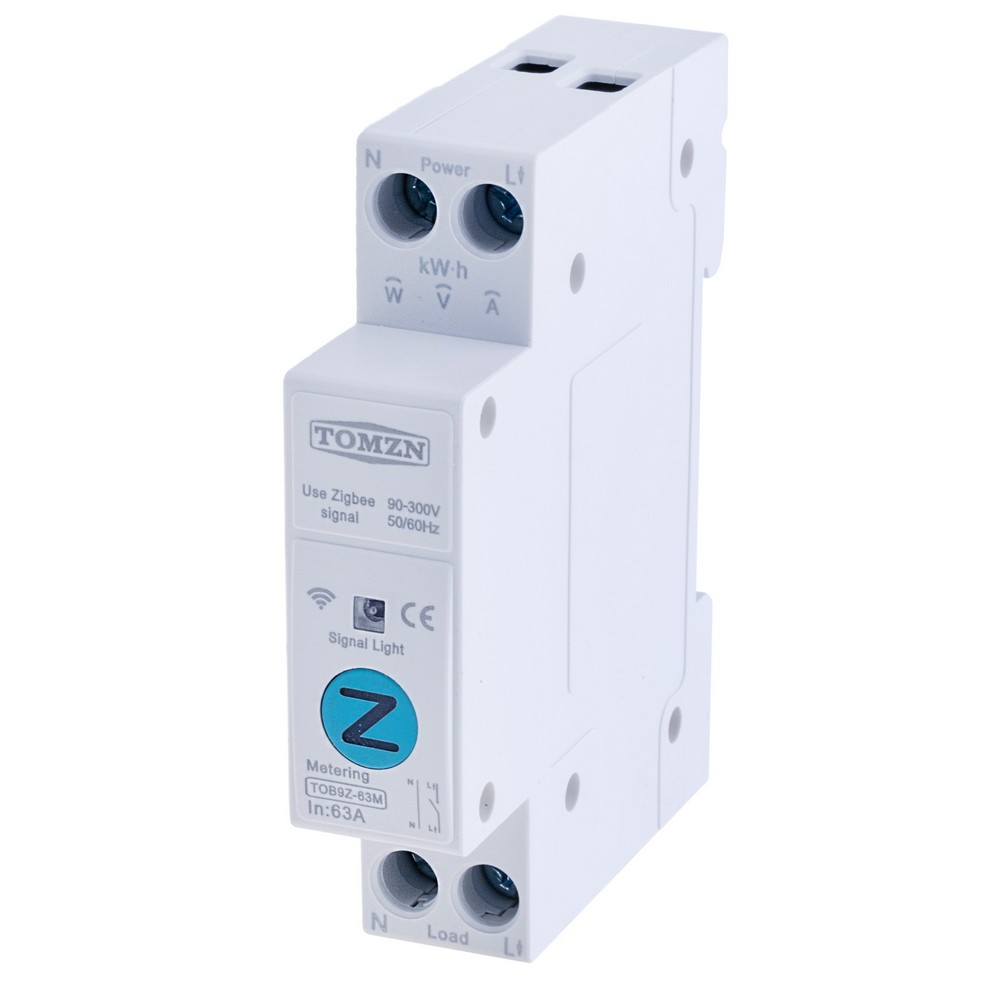 Розумний Zigbee однофазний вимірючав потужності з вимірювачем TOB9Z-M Metering 63A