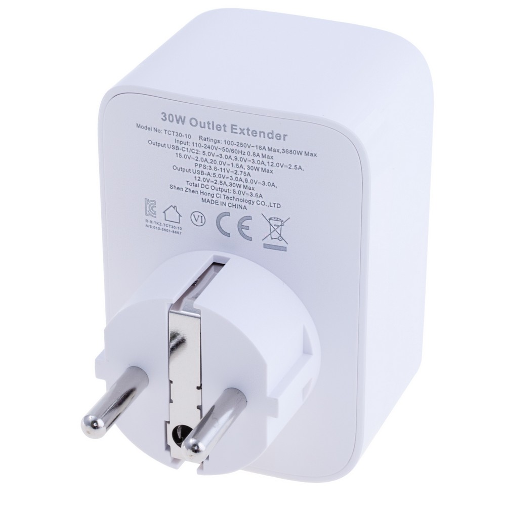 Зарядний пристрій 30W із мережевим роз'ємом 220V. Зарядний пристрій 30W із мережевим роз'ємом 220V.
