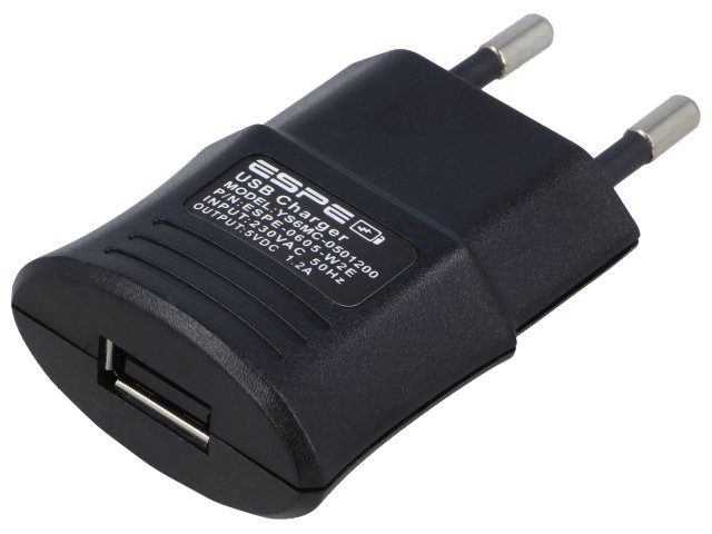 Блок живлення з вилкою 6W 5V, роз'єм:USB, ZSI5/1.2A-USB-P Блок живлення з вилкою 6W 5V, роз'єм:USB, ZSI5/1.2A-USB-P