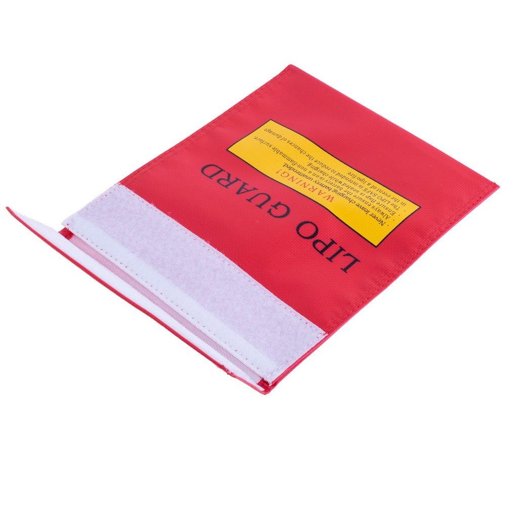 Захисна, вогнетривка сумка для Li-po/Li-Ion акумуляторів червона 230x180