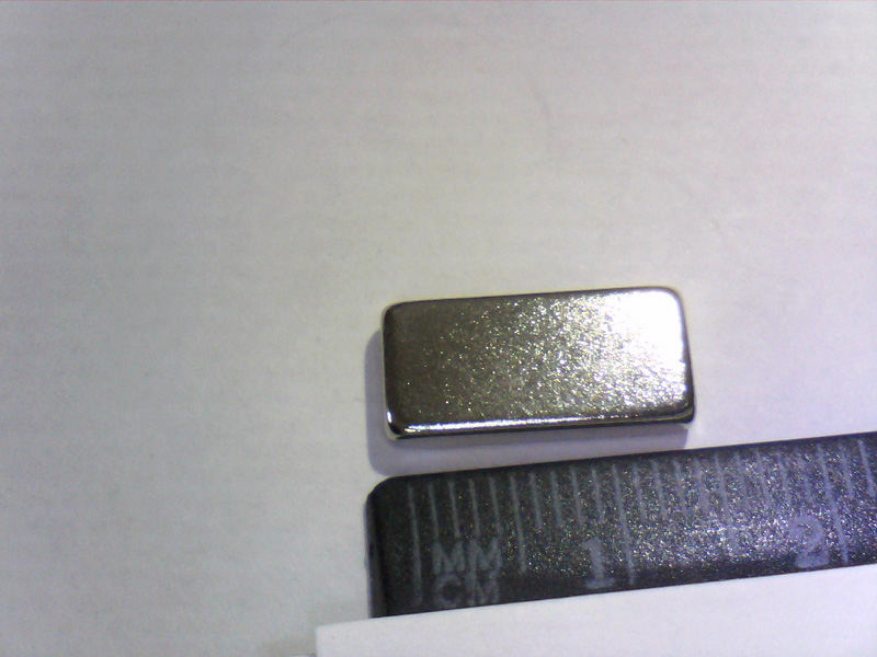 Магнит NdFeB, Блок 15 x 7 x 3 mm (N50), Ni+Cu+Ni (никель)