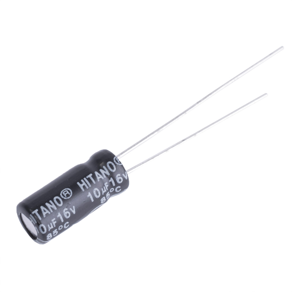 10uF 16V ECR 5x11mm (ECR100M16B-Hitano) (електролітичний конденсатор) 10uF 16V ECR 5x11mm (ECR100M16B-Hitano) (електролітичний конденсатор)