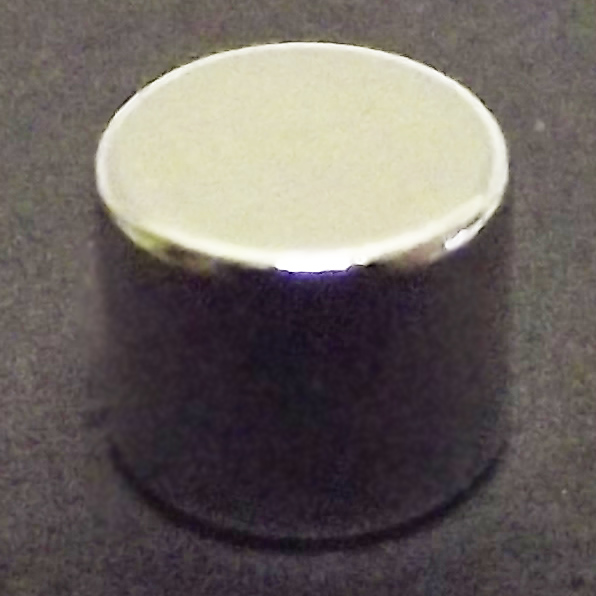 Магнит NdFeB, диск/цилиндр OD6 x 5 mm (N38), Ni+Cu+Ni (никель)