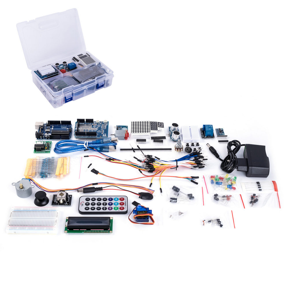 Arduino UNO R3 стартовий набір з блоком живлення Arduino UNO R3 стартовий набір з блоком живлення