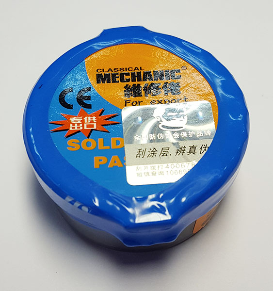 Паяльная паста XG-40 (Mechanic, Sn63/Pb37), 30гр