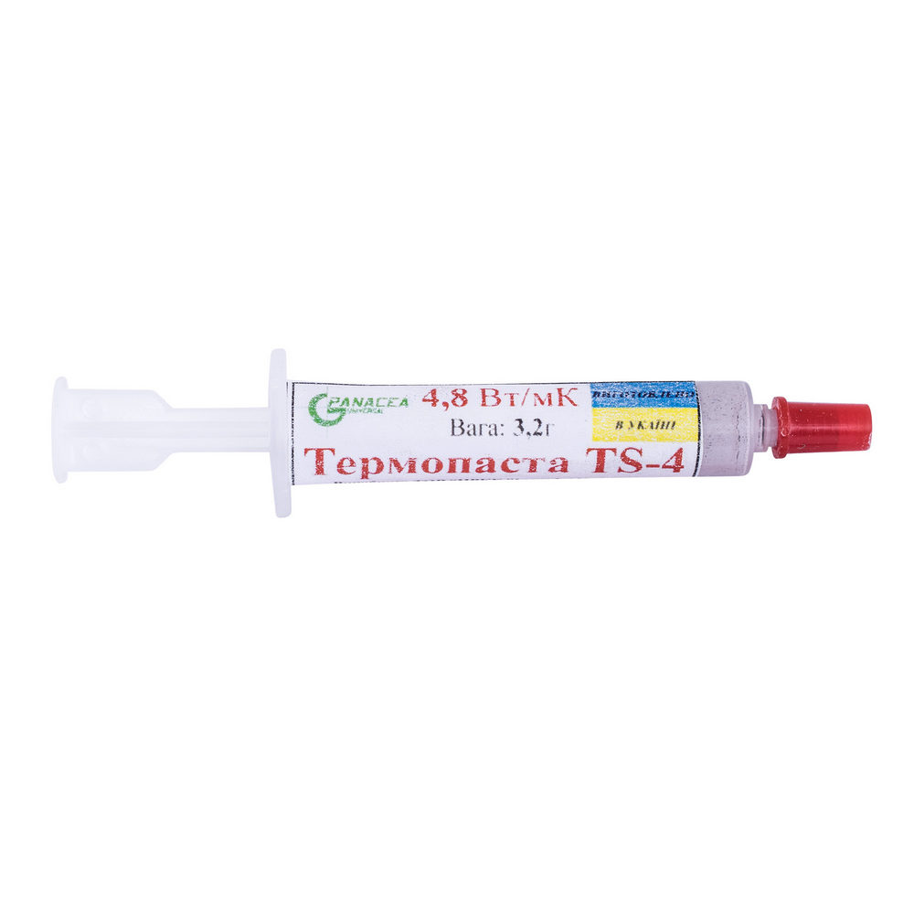 Термопаста невысыхающая TS-4 (4,8 Вт/м·К), 3.2г, шприц 1мл