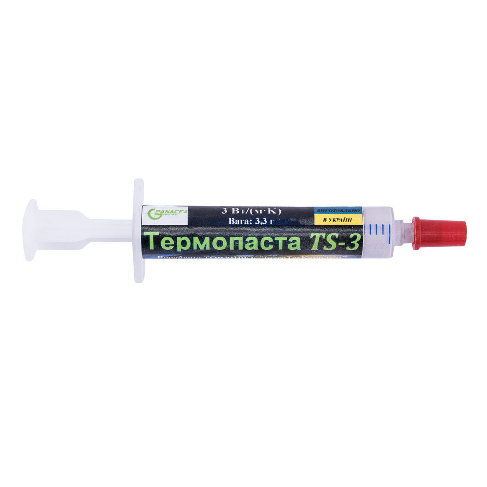 Термопаста невысыхающая TS-3 (3-3,2 Вт/м·К), 3.3г, шприц 1мл