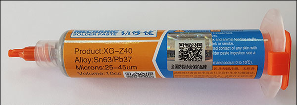 Паяльная паста XG-Z40 (Mechanic, Sn63/Pb37), 35гр