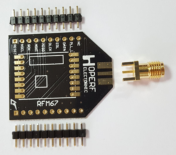 HopeDuino адаптер для радиомодуля RFM67W HopeDuino адаптер для радиомодуля RFM67W