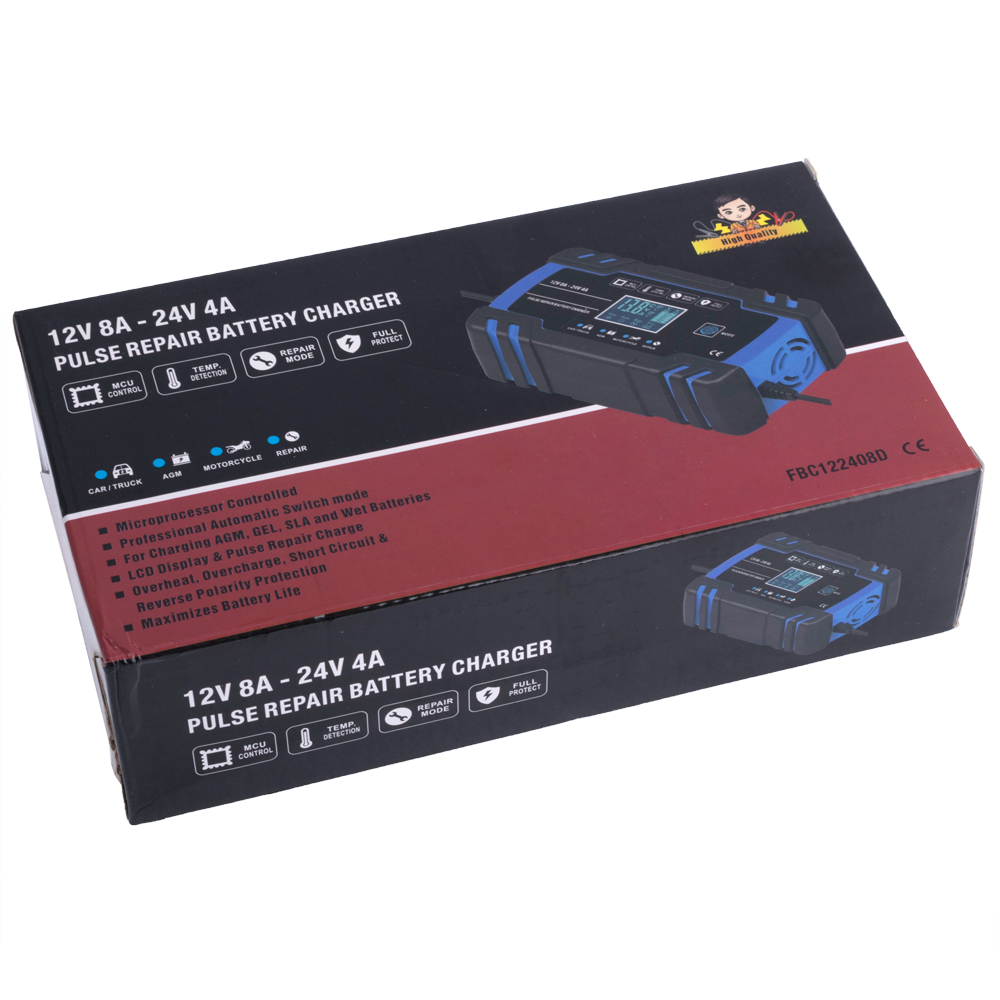 Зарядний пристрій 12V/8A - 24V/4A для свинцево-кислотних акумуляторів ...