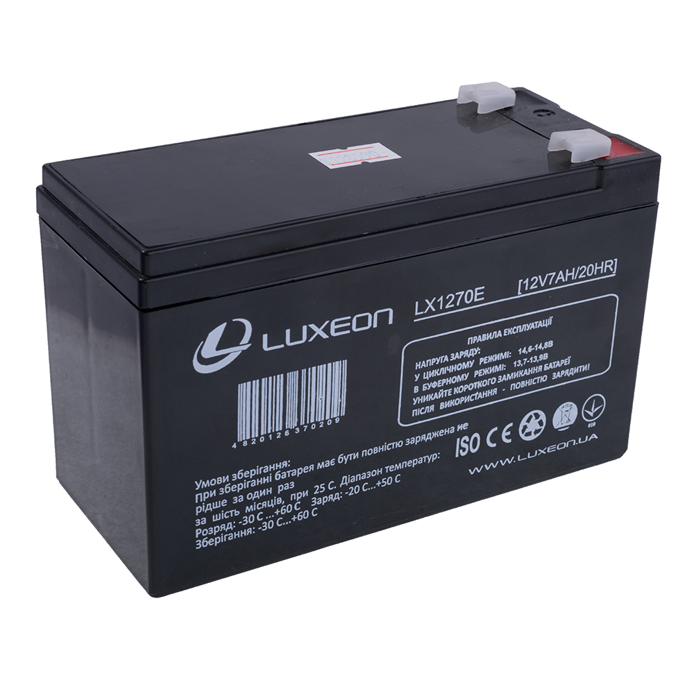 Аккумуляторная батарея 12V 7,0 Ah AGM Luxeon Аккумуляторная батарея 12V 7,0 Ah AGM Luxeon