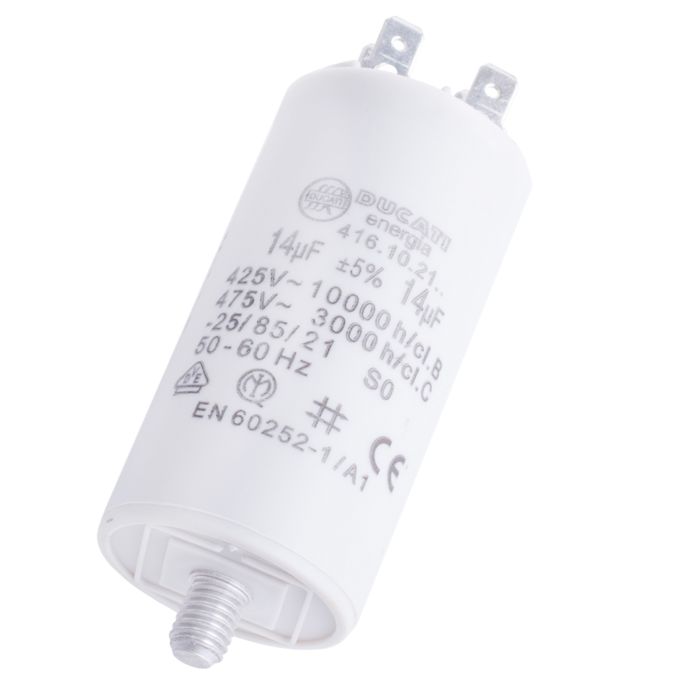 14uF 425VAC ±5% 36x70mm , з клемами 6.3 mm (4.16.10.21.64) Ducati (конденсатор пусковий) 14uF 425VAC ±5% 36x70mm , з клемами 6.3 mm (4.16.10.21.64) Ducati (конденсатор пусковий)