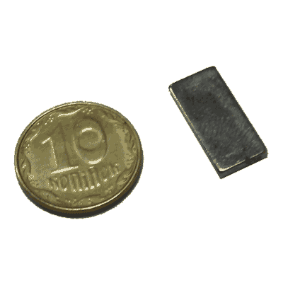 Магнит NdFeB, Блок 15 x 7 x 2 mm (N50), Ni+Cu+Ni (никель)