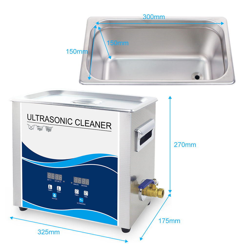 Ультразвуковий очищувач-ванна 6,5л 180Вт / 40kHz з підігрівом 300Вт (GS0306 - Granbo)