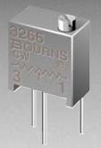 5 kOhm 3266W-1-502-Bourns (потенціометр настроювальний вивід, регулювання зверху; 6,71х7,24х4,88мм)