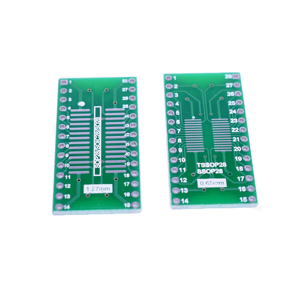 Плата перехідник SO28 / SSOP28 / SOIC28 / MSOP28 / TSSOP28 / SSOP28 на DIP-28 Плата перехідник SO28 / SSOP28 / SOIC28 / MSOP28 / TSSOP28 / SSOP28 на DIP-28