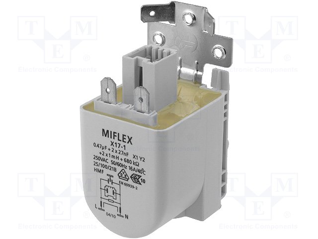 Фильтр помехоподавляющий сетевой Miflex X17-1
