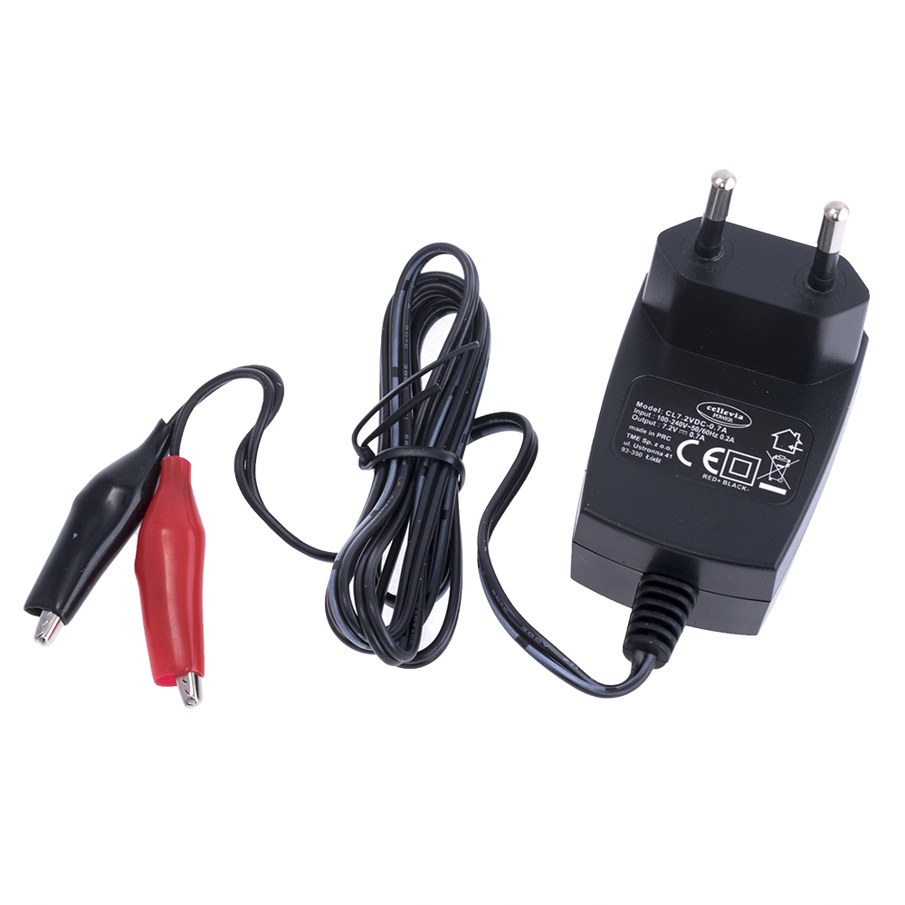 Зарядний пристрій для свинцевих акумуляторів 7,2V/700mA (CL7.2VDC-0.7A) Зарядний пристрій для свинцевих акумуляторів 7,2V/700mA (CL7.2VDC-0.7A)