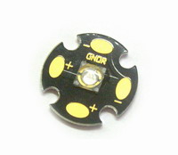 Світлодіод кристал 8мм на радіаторі жовтий (590нм) 120 ° ((GNL-R20-300HPUY G-Nor)