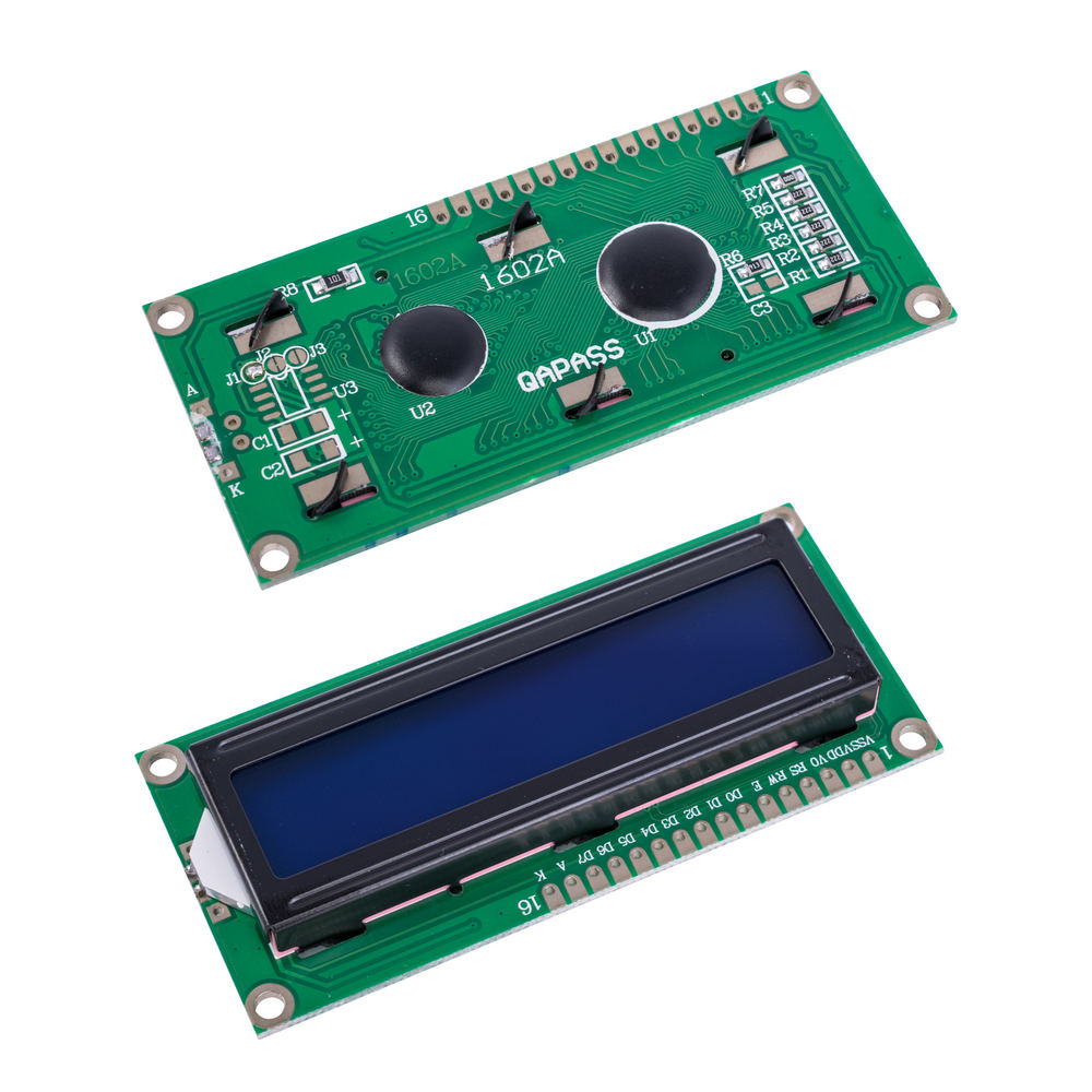 QC1602A 16x2 Character LCD Display синє підсвічування (на контролері HD44780)