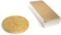 Магнит NdFeB, Блок 25 x 12 x 5 mm (N38), Ni+Cu+Ni (никель)