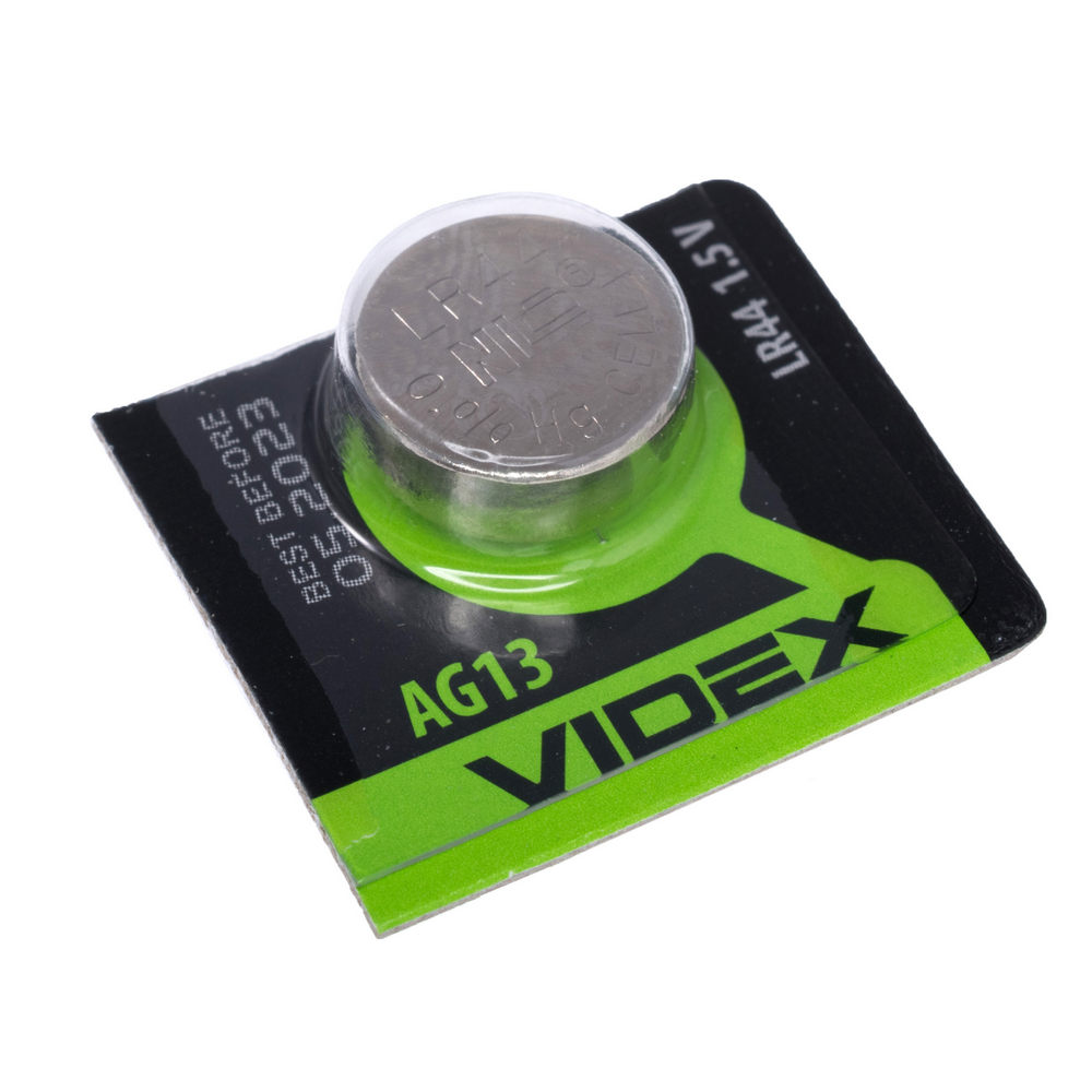 AG13 батарейка годинникова лужна (AG13-10BC), VIDEX (SR44/LR44/103/157) AG13 батарейка годинникова лужна (AG13-10BC), VIDEX (SR44/LR44/103/157)