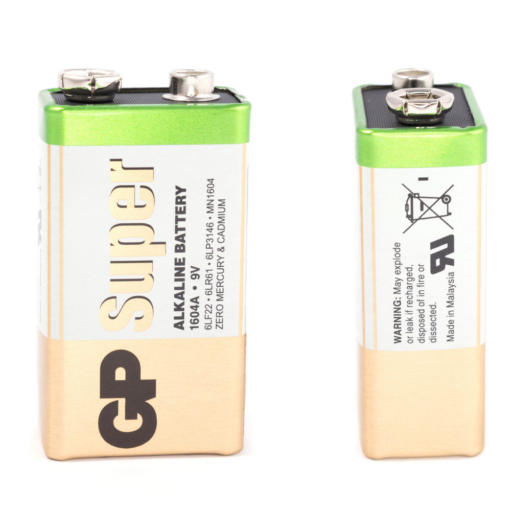 Батарейка лужна 1604A, 6LF22, 6LR61 ("крона"), 9V, GP Batteries, U1