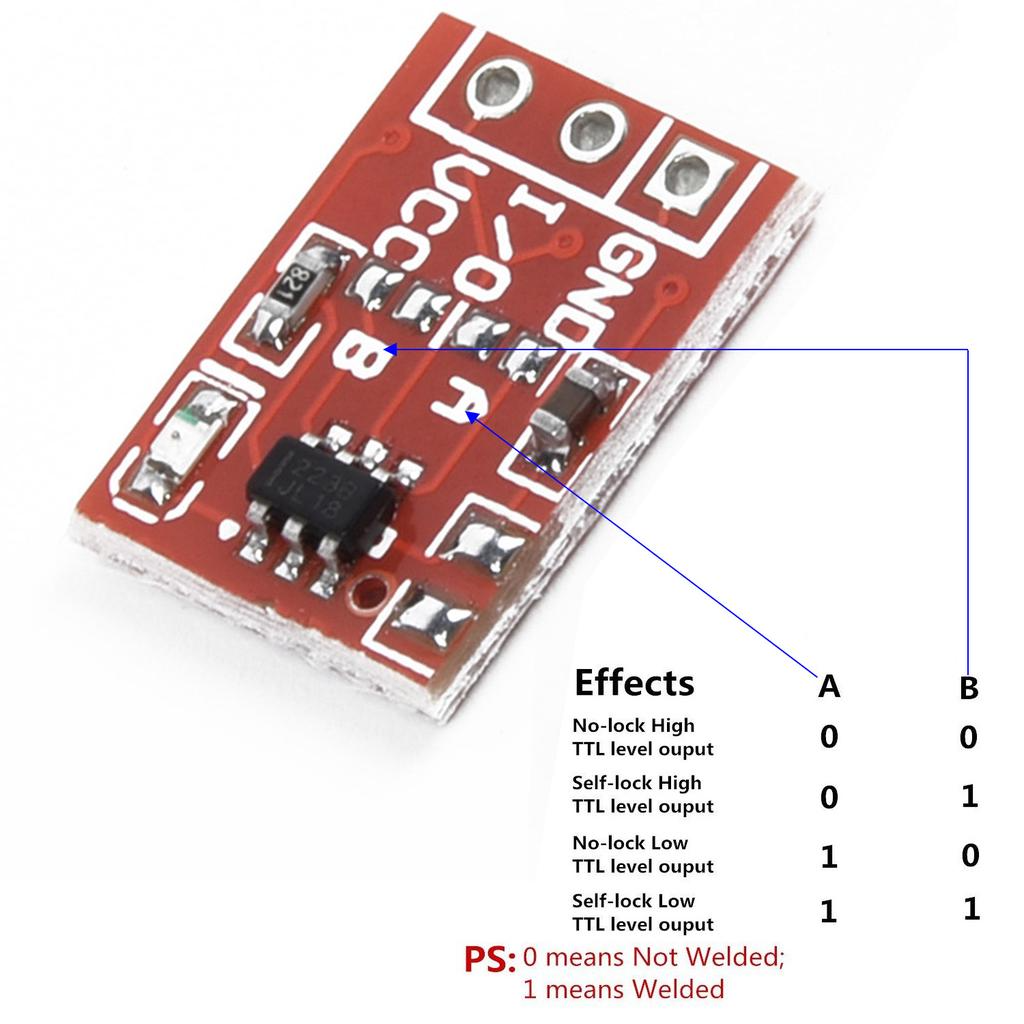 Сенсорна кнопка TTP223 червона від 6.5 грн - РАДИОМАГ РКС КОМПОНЕНТЫ