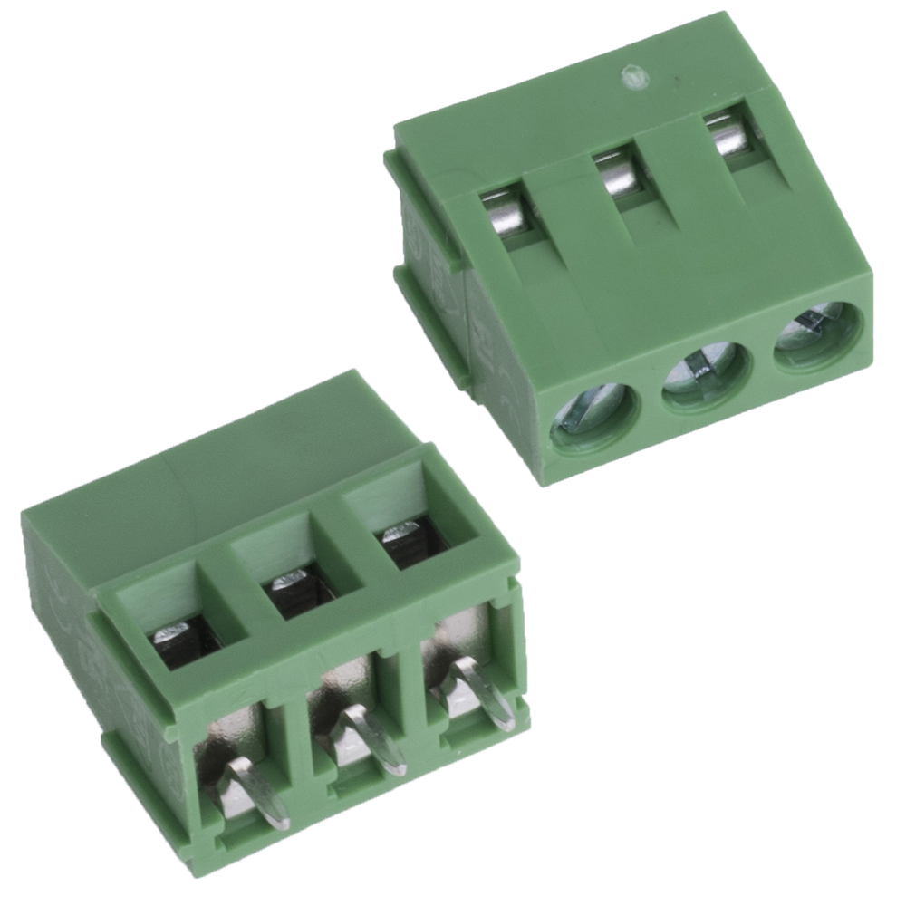Клемник DG128-5.0-03P-14-00A (H) 3конт., зелений, шліц (Degson) Клемник DG128-5.0-03P-14-00A (H) 3конт., зелений, шліц (Degson)