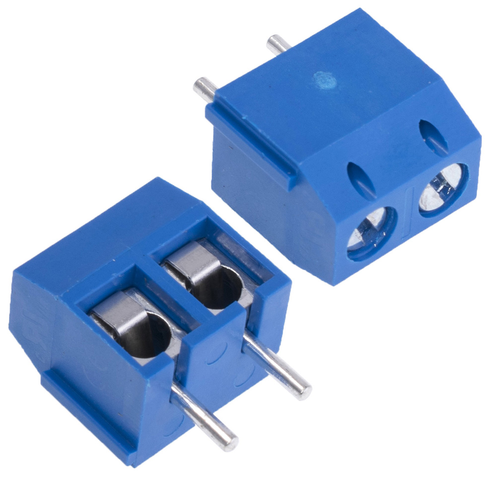 Клемник DG301-5.0-02P-12-00A (H) 2конт., синій, шліц (Degson)
