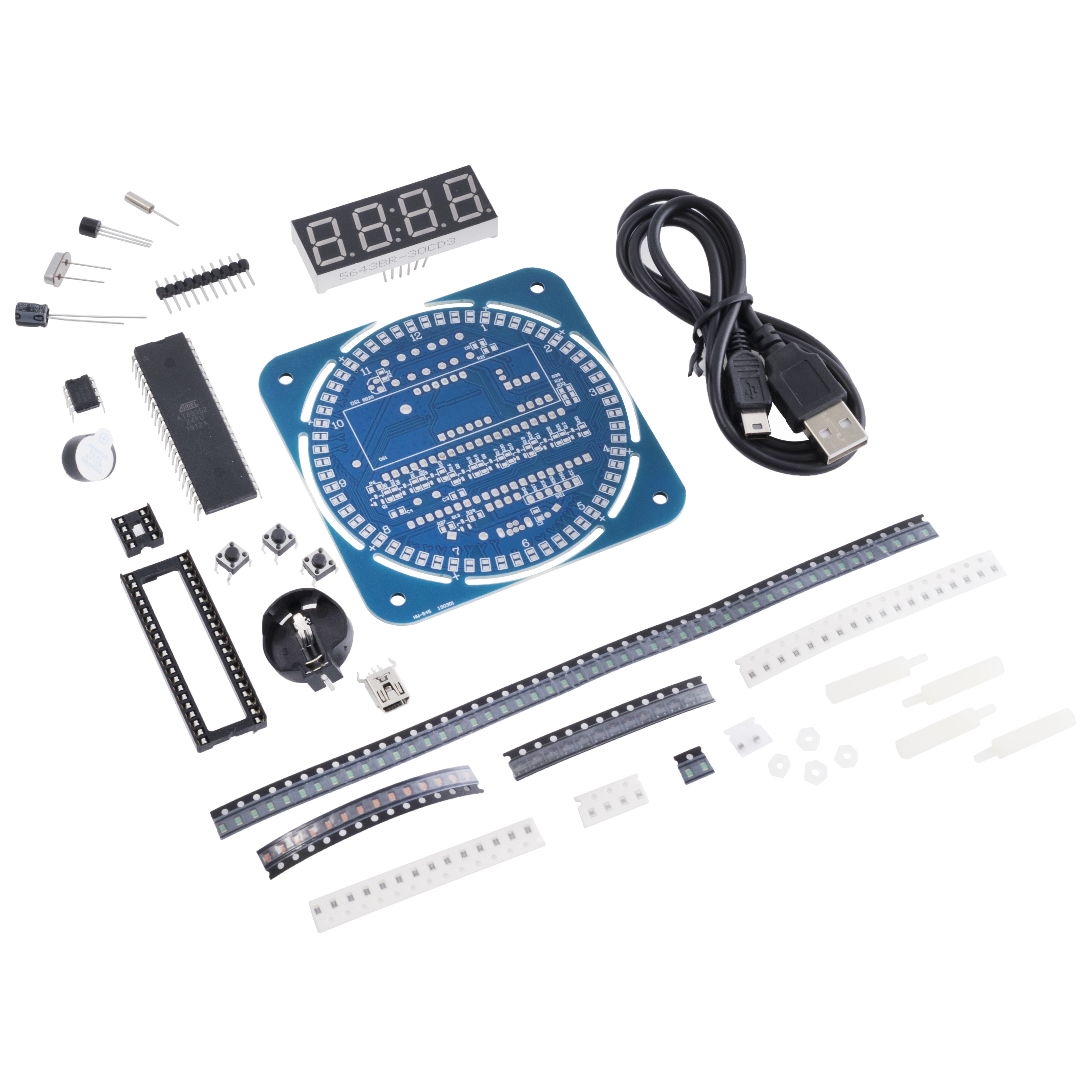 Набір для складання годинника на DS1302. Резервне живлення. Ефект ...