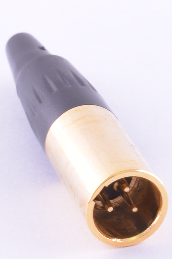 Штекер "мама" mini xlr 3P, на кабель, золочене GT3-1401-3P-G Global ...