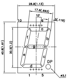 SA12-11GWA (індикатор семисегментний) SA12-11GWA (індикатор семисегментний)