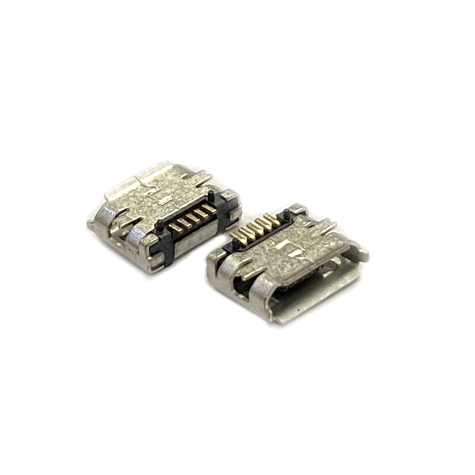 Micro USB тип B гніздо, 5-контактів, SMD-монтаж (KLS1-233-1-0-0-T - KLS) Micro USB тип B гніздо, 5-контактів, SMD-монтаж (KLS1-233-1-0-0-T - KLS)