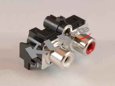 RCA колодка на 2 выхода (RCA-202-N-RE-WH)