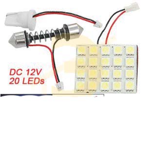 Лампа підсвічування салону LED-L23C-20 під цоколь BA9S. W2.1x9.5D. SV8.5 [white]