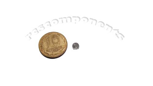 Магнит NdFeB, диск/цилиндр OD4 x 1,5 mm (N38), Ni+Cu+Ni (никель)