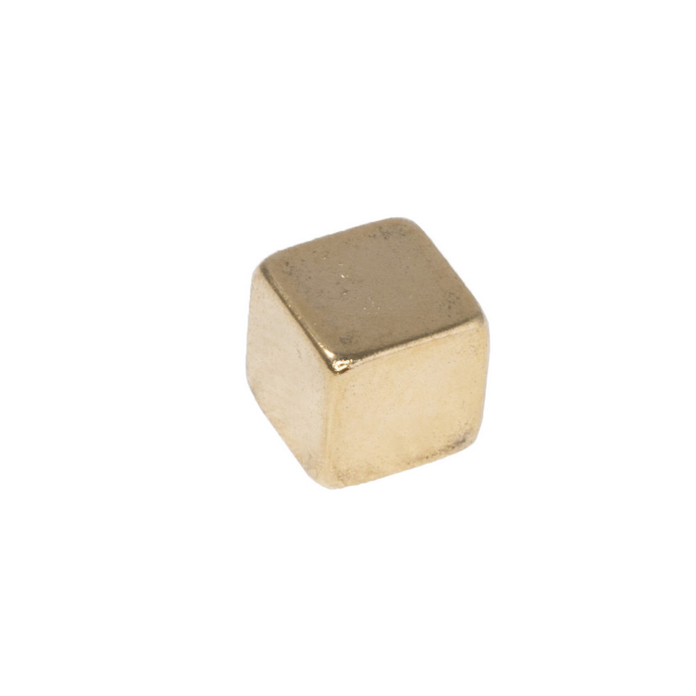 Магніт NdFeB, Блок 5 x 5 x 5 mm (N48), Ni + Cu + Ni + Au (золото)